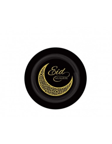 Lot de 6 assiettes noir et doré