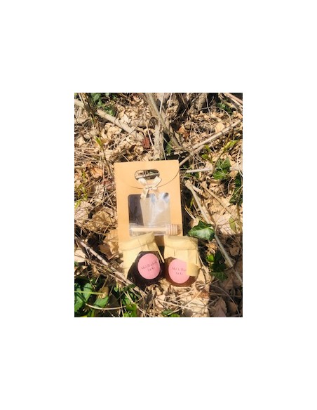 Coffret miel Composé de 2 pots de miel de 150 g chacun