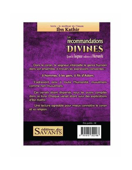 Les recommandations divines - Ibn Kathir - édition des Savants
