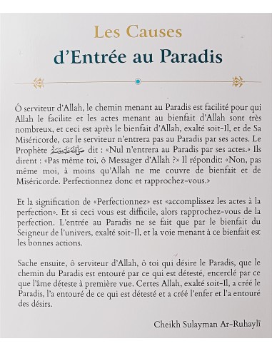 Les causes d'entrée au Paradis...