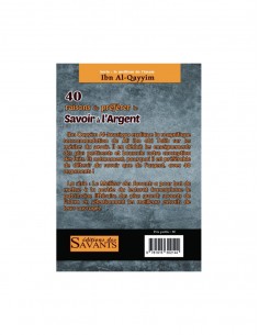40 raisons de préférer le savoir à l'argent - série Ibn Al-Qayyim - éditions des Savants 2