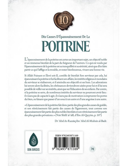 Dix causes d'épanouissement de la poitrine -Ibn Badis