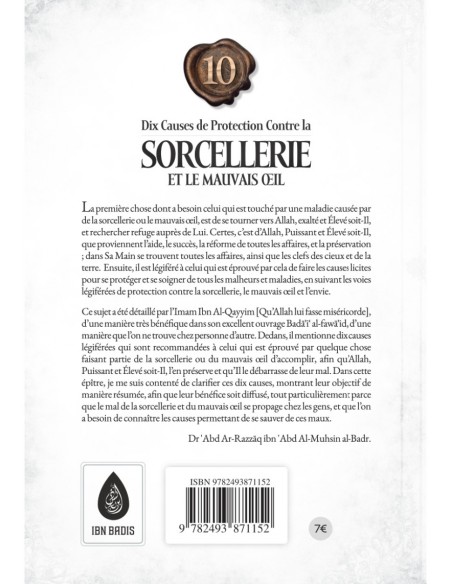 Dix causes de protection contre la sorcellerie et le mauvais œil- Ibn Badis