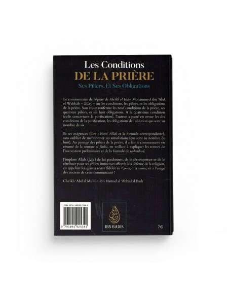 Les conditions de la prière, ses piliers et ses obligations - Cheikh Mohammed Ibn 'Abdel-Wahhâb