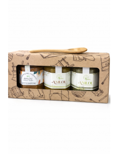 Coffret amlou gourmet – trio pistache, courge & traditionnel (3×120 g) 2