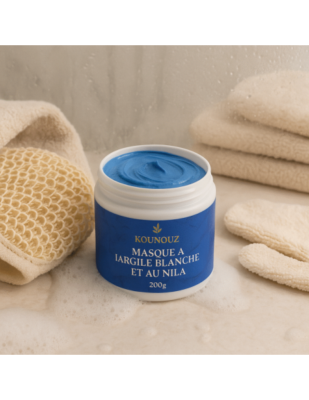 Masque visage à l’argile blanche et au Nila