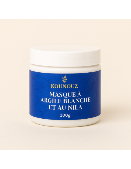 Masque visage à l’argile blanche et au Nila