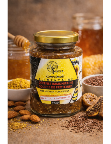 Mélange de miel -défense immunitaire- source de protéines 500 g