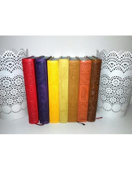 Rainbow Coran - Cuir gravé - Format moyen (14x20cm)